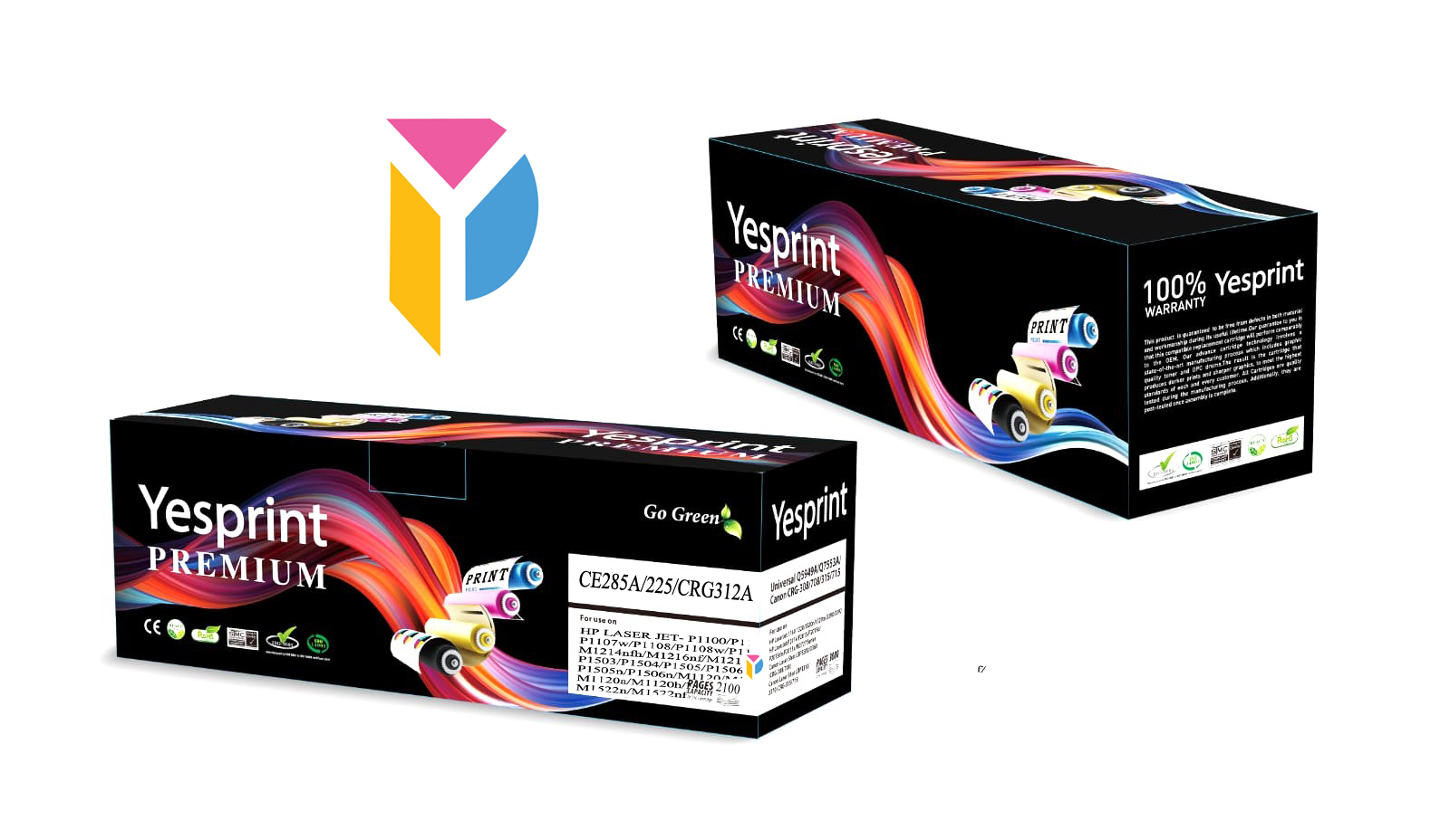 Yesprint CE285A, CRG325, 388, CB435A, CRG312- HP Laser Jet Toner for P1100, P1107w, 6030, M1120